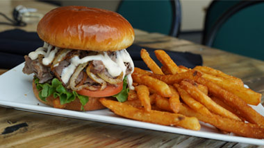 burger and fries