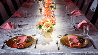 event table setup at Retama Park